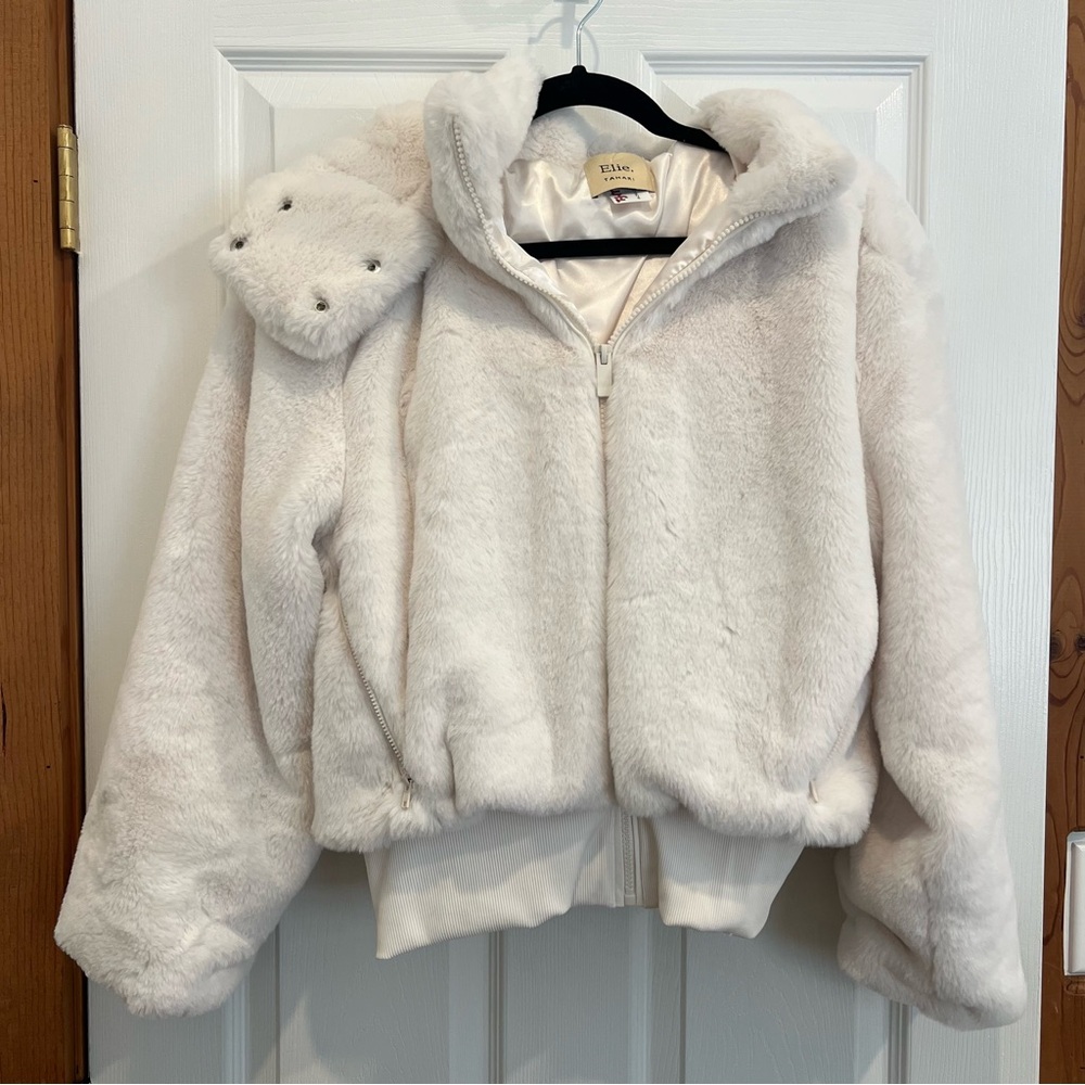 White Faux Fur Jacket